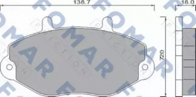 FOMAR FRICTION fo486481 -  Комплект тормозных колодок, дисковый тормоз